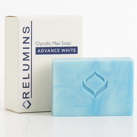 Relumins Glycolic Acid Soap Bar with Aloe and Salicylic Acid – Gentle AHA Mild Peel for Smoother, Soothing Skin | Exfoliating Bar Soap with Professional Spa Formula, 135g x 1 Bar with Net