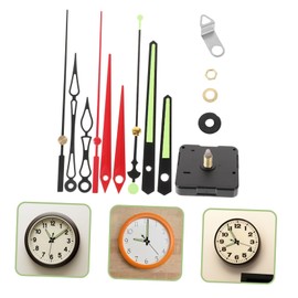 TEHAUX 3 Sets DIY Clock Kit Clock Movement Replacement with Diverse Hands Fluorescent Design for Easy Silent Mechanism for Home Decor Repair Projects