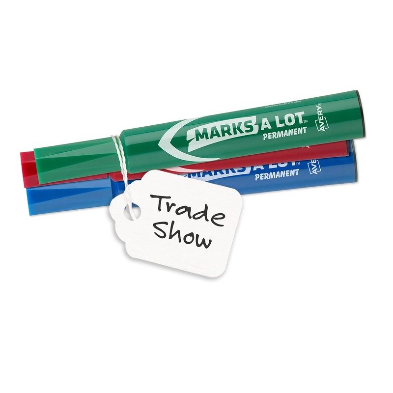 Avery White Marking Tags, Strung, 1-3/4" x 1-3/32", Pack of