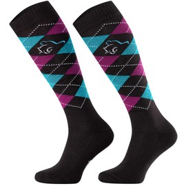 TODO Comodo Checked Riding Socks STPDJ | Riding Socks Rider Knee Socks | Cotton Socks Women Men Children