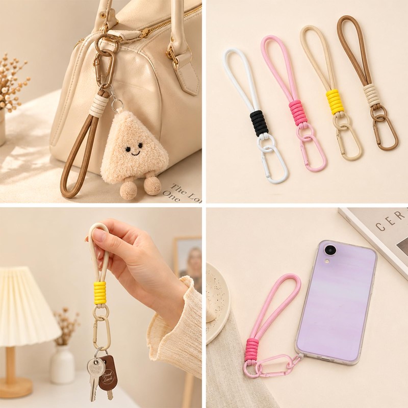 4PCS Car Rearview Mirror Hanging Straps, Cute Hanging Car Accessories