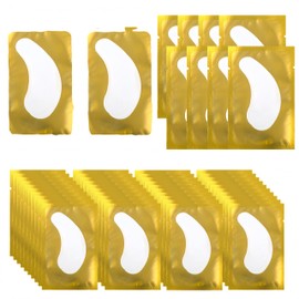 Under Eye Gel Pads, Lint Free Eyelash Extension Pads, Lash Extension Eye Patches for Pro Salon and Individual Eyelash Extension (Gold, 50PCS)