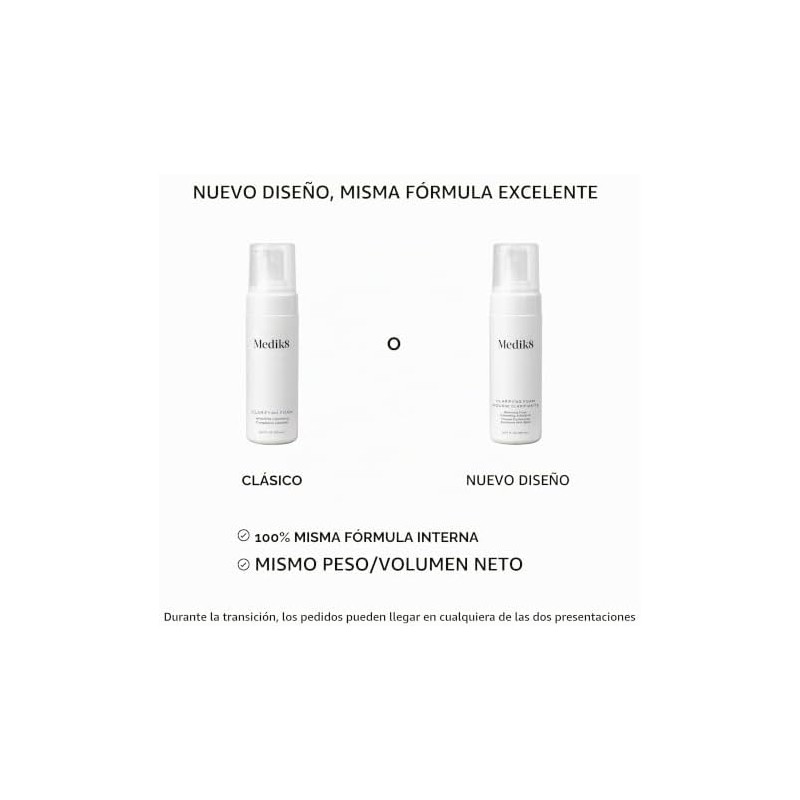 Medik8- Espuma Clarificante - Limpiador Ligero Exfoliante AHA y BHA