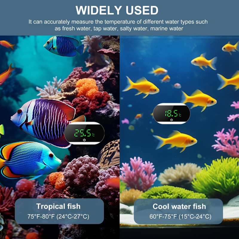 Ankilo LED Aquarium Thermometer, Aquarium Thermometer Digital with Touch Screen