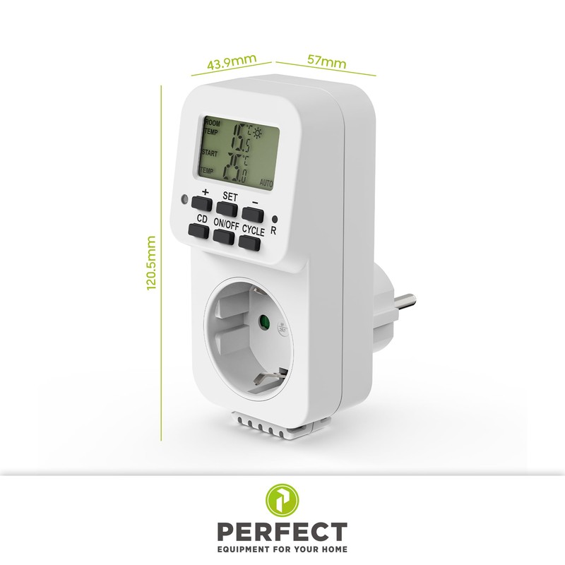 Perfect Thermostat Socket, Temperature Controller 230 V, Socket Thermostat, Temperature