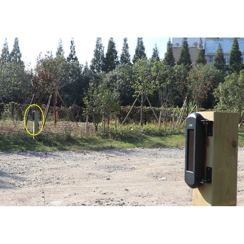 HTZSAFE Solar Wireless Outdoor Photoelectric 3 Beam Sensor Waterproof(IP66) Wireless