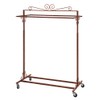 SSWBasics Boutique Cobblestone Double-Rail Rolling Clothing Rack