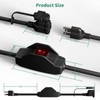 KASONIC 3 Prong Extension Cord with Switch, 1875W 15A Grounded