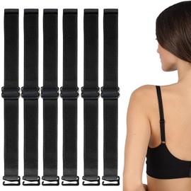 3 Pairs Bra Straps Holder, Bra Straps Wide, Straps for Sewing, Bikini Straps Replacement, Adjustable, Removable, Multi-Size, Suitable for Most Adults Women, Black (1.5 cm), black