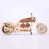 GuDoQi 3D Wooden Puzzle, Motorcycle Model Kit with Rubber Band