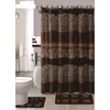 AF 18 Piece Bath Rug Set Leopard Brown Bathroom Rugs