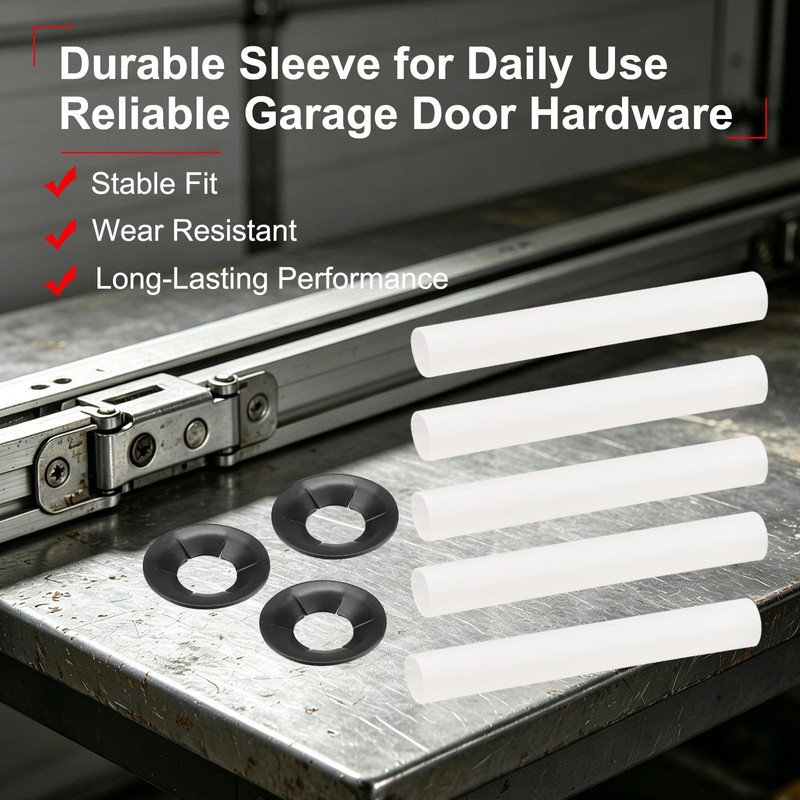12Pcs Garage Door Quiet Hinge Sleeves Compatible with Clean Stem