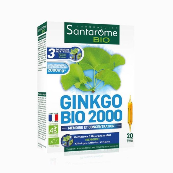 SANTAROME BIO Ginkgo bio 2000  20 ampoules 10ml*