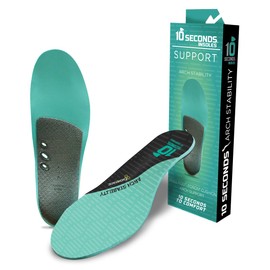 10 Seconds - 3720 Arch Stability Insole: Firm High Arch, for Everyday Comfort. Shock Absorbing Foam with Stability Plate for Long Periods of Standing Comfort. M 12/12.5