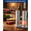 CIRCLE JOY Electric Salt and Pepper Grinder Set Rechargeable Stainless