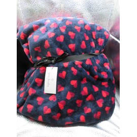 Vera Bradley Plush Fleece Throw Blanket, Sweet Hearts, Love, Navy, NWT-FREE SHIP