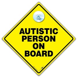 Autistic Person On Board Car Sign, Autistic Baby on Board Sign, Autistic Person Car Sign, Autism Sign, Autism Awareness Sign 14cm x 14cm