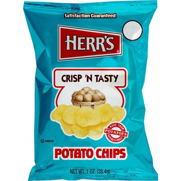 Herr's - Regular Potato Chips, Pack of 84 bags