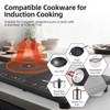 Waatfeet Double Induction Cooktop,Portable Induction Cooker with 2 Burner Independent