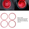4pcs AC Vent Ring Outer Trim Aluminum Alloy Air Conditioning