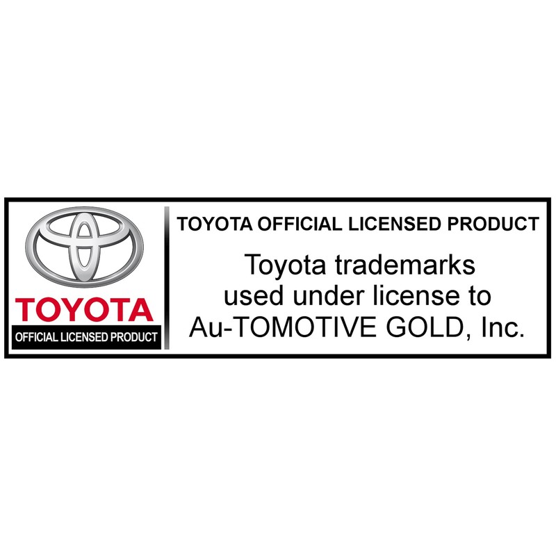 Au-TOMOTIVE GOLD Logo License Plate for Toyota (Brushed Chrome)
