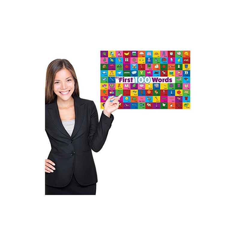 Palace Learning My 100 First Words LAMINATED Poster (18 x