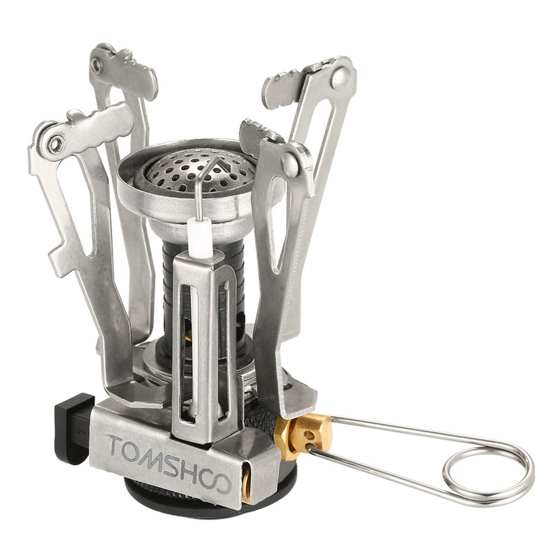 Mini Backpacking Canister Stove Burners Camping Outdoor Cooking Foldable Hiking