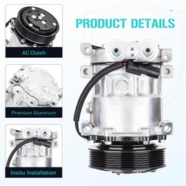 AC Compressor with A/C Clutch for Dodge Dakota 1996-2001, Durango 1998-2001, Ramcharger 5.9L 1994-2001, Ramcharger 5.2L 1999-2001, for Dodge Ram 1500 2500 3500 3.9L 5.2L 5.9L 8.0L