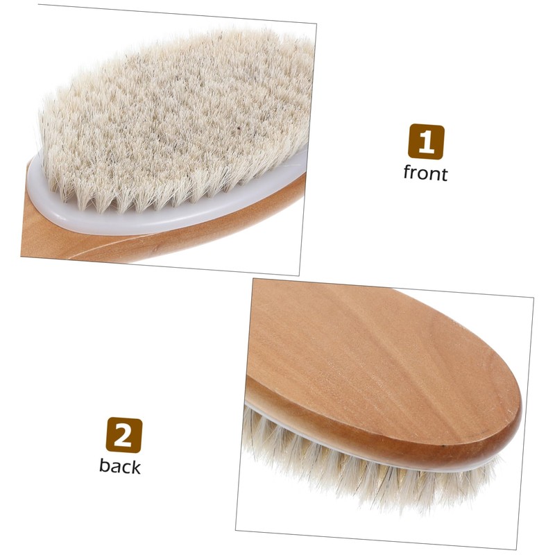Healeved Horsehair Soft Bristle Bath Brush Shower Scrubber for Body