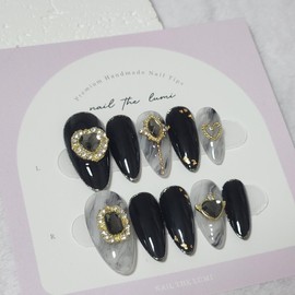Twilight Crown  Handmade Nail Tips - Short Ballerina / 트와일라잇 크라운  수제네일팁 - 숏발레리나