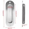 2 Pack Oval Flush Door Pull Handles Handles, Stainless Steel