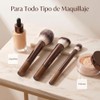 Brochas de Maquillaje Profesional 15 Set,Maquillaje con Esponja Multifuncional,Aluminio con