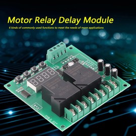 Motor Control Board, 12v 24v Motor Forward Reverse Control Board Two Relay Delay Timing Cycle Module for Sliding Gate Motor and Accessories