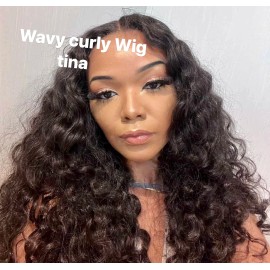 Pre Pluck hd Lace Wig Human Hair Lace Front Wigs for Black Women Brazilian Hair HD Lace Frontal Wigs Vendorscolor: WavyCurl Wig, stretched length: 12 inches, Lace Size: 2 by 6 HD Wig