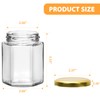 6 oz Hexagon Glass Jars with Gold Lids, 30 Pack