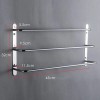 Hand-polished 304 Stainless Steel Three-Towel Bars Towel Rack Wall-Mounted Multilayer