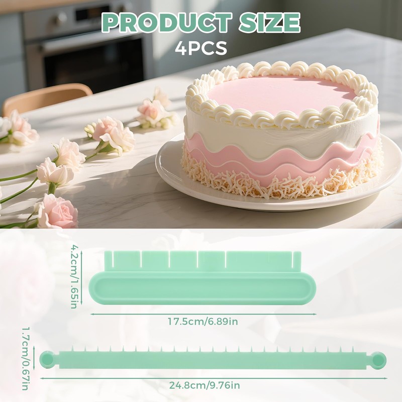 Paquete de 4 herramientas de guía de arco para pasteles,