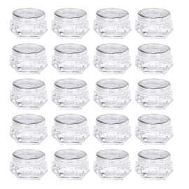 seimeinoki Cream Case, 0.2 oz (5 g), Transparent Jars, Cream Containers, 20 Pieces, Portable, Cosmetic Refill Containers, Hand Cream Containers, Ointment Containers, Aroma Cream, Storage, Divided