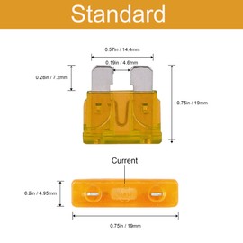 Car Fuses, 2Pcs Standard Blade Fuses 5A for Car Boat RV Truck Motorcycle (Orange 5 Amps)