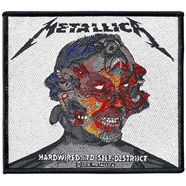 Metallica Hardwired.to self-destruct Unisex Patch standard, 100% polyester,