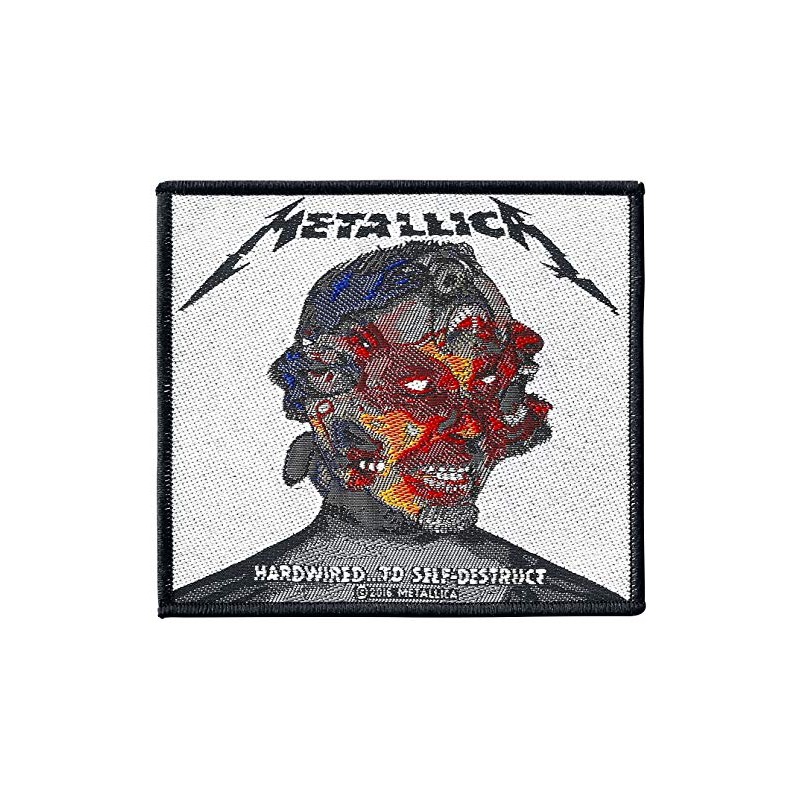 Metallica Hardwired.to self-destruct Unisex Patch standard, 100% polyester,