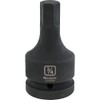 1" Dr. Impact Hex Bit Sockets​ SAE, One-Piece Construction, Highly-Visible