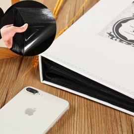 Vienrose Photo Album 4x6 300 Photos Leather Cover Extra Large Capacity Picture Book with Pockets for Wedding Family Anniversary Baby