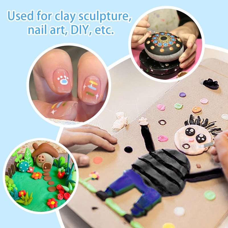 Dotting Tools, Silicone Clay Sculpting Tool, Clay Tools, Polymer Clay