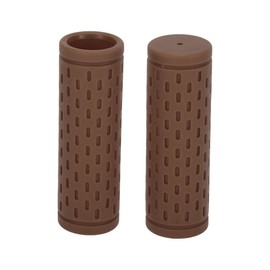 TUCKBOLD Bike Handlebar Grips Covers 90mm Long Lightweight | Bicycle End Grips Protector Brown 1 Pair