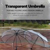 WPKD BLUEIY Transparent Folding Umbrella, Portable Trifold Rain Umbrellas, Lightweight