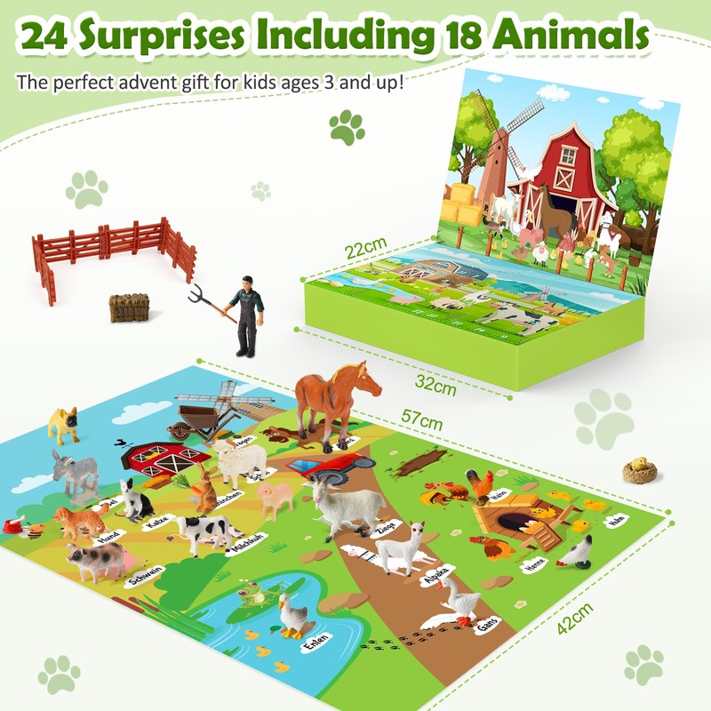 Goffii Farm Advent Calendar, Animals Advent Calendar, Surprising Christmas Calendar