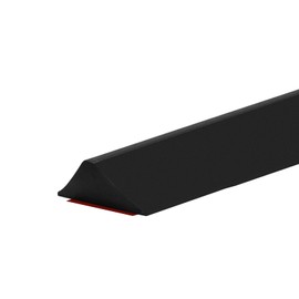 100CM Schwallschutzleiste Dusche Silikon Wasserstopper Selbstklebend, Begehbare Dusche Boden Wassersperre, Duschwasserstop für Nass- und Trocken-Trennung Bad Küche - Schwarz 1M, 1.2CM Höhe