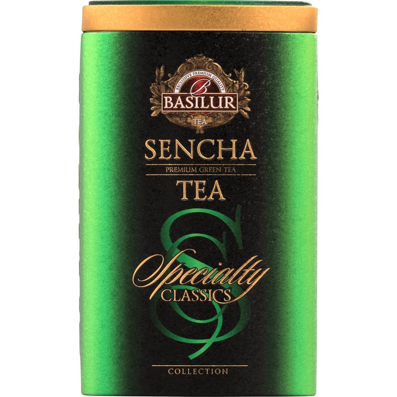 Basilur Sencha Green -Tin Caddy - 100g Loose Leaf Ceylon
