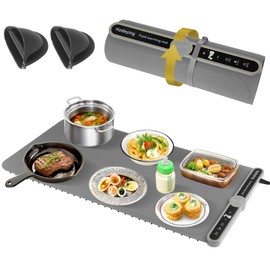 Electric Food Warming Mat – Foldable & Portable Food Warmer, with 9 Adjustable Temperature & Auto Shut-Off- Child Lock Safety– Perfect for Buffets, Parties, Countertops & Keeping Food Warm